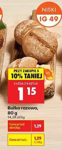 Biedronka Bułka razowa 80 g oferta