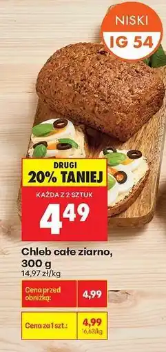 Biedronka Chleb cale ziarno 300 g oferta
