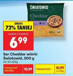 Biedronka Şer Cheddar wiórki Światowid 300 g oferta