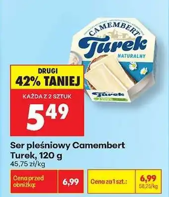 Biedronka Ser pleśniowy Camembert Turek, 120 g oferta