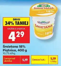 Biedronka Śmietana 18% Piątnica, 400 g oferta
