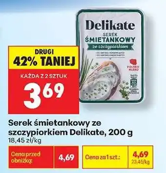 Biedronka Serek śmietankowy ze szczypiorkiem Delikate, 200 g oferta