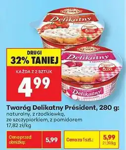 Biedronka Twaróg Delikatny Président, 280 g oferta