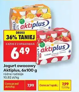 Biedronka Jogurt owocowy Aktiplus, 6x100 g oferta