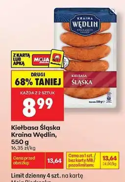 Biedronka Kiełbasa Śląska Kraina Wędlin 550 g oferta