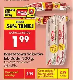Biedronka Pasztetowa Sokołów lub Duda, 300 g oferta