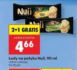 Biedronka Lody na patyku Nuii, 90 ml oferta