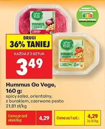 Biedronka Hummus Go Vege, 160 g oferta