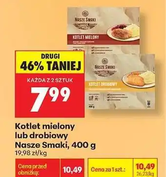 Biedronka Kotlet mielony lub drobiowy Nasze Smaki, 400 g oferta