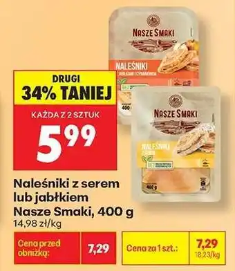 Biedronka Naleśniki z serem lub jabłkiem Nasze Smaki, 400 g oferta