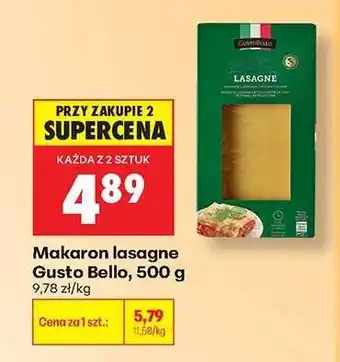 Biedronka Makaron lasagne Gusto Bello 500 g oferta