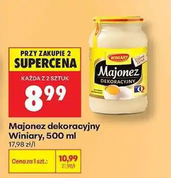 Biedronka Majonez dekoracyjny Winiary 500 ml oferta