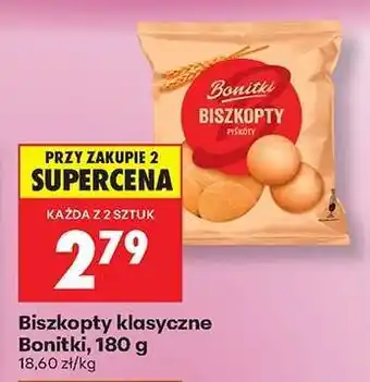 Biedronka Biszkopty klasyczne Bonitki, 180 g oferta