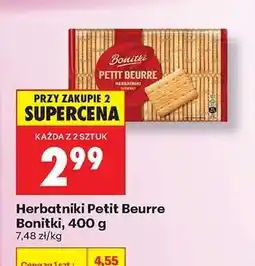 Biedronka Herbatniki Petit Beurre Bonitki 400 g oferta