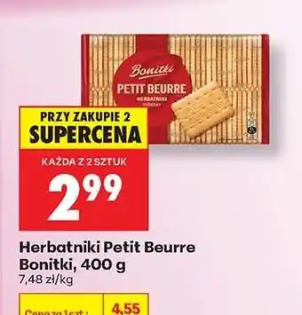 Biedronka Herbatniki Petit Beurre Bonitki 400 g oferta