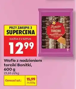 Biedronka Wafle z nadzieniem torciki Bonitki, 600 g oferta