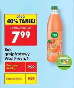 Biedronka Sok grejpfrutowy Vital Fresh, 1l oferta