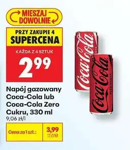 Biedronka Napój gazowany Coca-Cola lub Coca-Cola Zero Cukru, 330 ml oferta