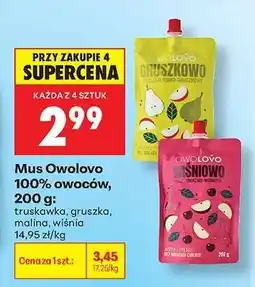 Biedronka Mus Owolovo 100 % owoców , 200 g oferta