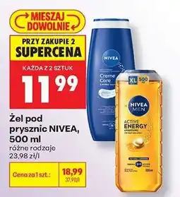 Biedronka Żel pod prysznic NIVEA 500 ml oferta