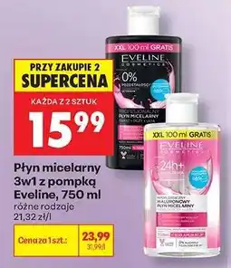 Biedronka Płyn micelarny 3w1 z pompką Eveline, 750 ml oferta