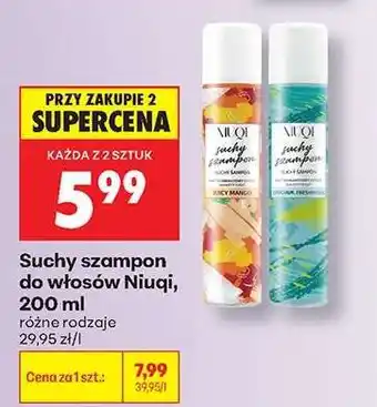 Biedronka Suchy szampon do włosów Niuqi 200 ml oferta