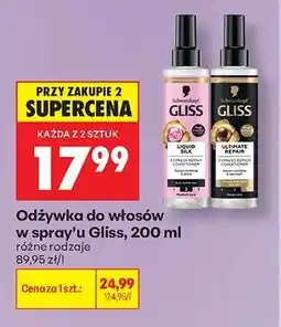 Biedronka Odżywka do włosów w spray'u Gliss, 200 ml oferta
