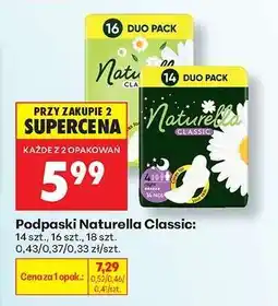 Biedronka Podpaski Naturella Classic oferta
