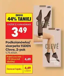 Biedronka Podkolanówka/skarpetka 15DEN Cleve, 2-pak oferta