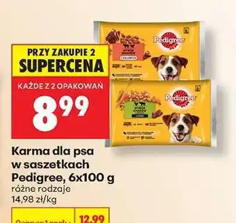 Biedronka Karma dla psa w saszetkach Pedigree, 6x100 g oferta