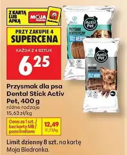 Biedronka Przysmak dla psa Dental Stick Activ Pet 400 g oferta