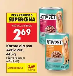 Biedronka Karma dla psa Activ Pet, 415 g oferta