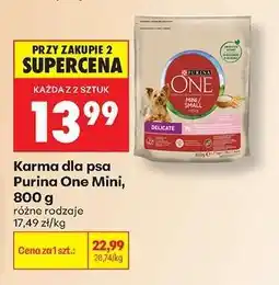 Biedronka Karma dla psa Purina One Mini 800 g oferta