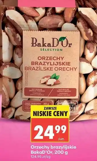 Biedronka Orzechy brazylijskie BakaD’Or, 200 g oferta