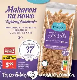 Biedronka Makaron fusilli niskie IG Pastani, 250 g oferta