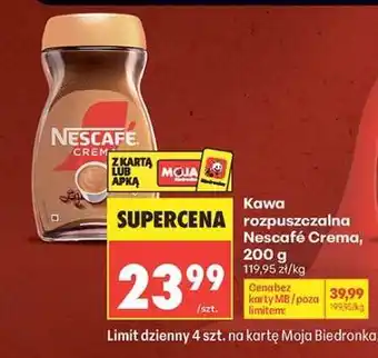 Biedronka Kawa rozpuszczalna Nescafé Crema 200 g oferta