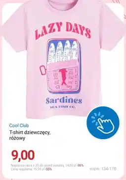 Smyk T-shirt dziewczęcy Cool Club różowy oferta