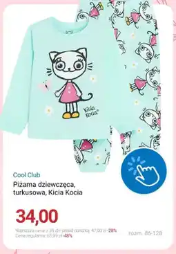 Smyk Piżama dziewczęca Cool Club turkusowa Kicia Kocia oferta