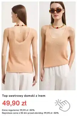 Medicine Top swetrowy damski z lnem oferta