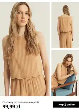 Greenpoint Top damski Greenpoint efektowny z nadrukiem w paski oferta