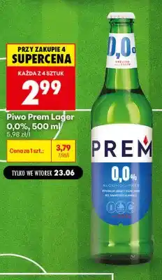 Biedronka Piwo bezalkoholowe Prem Lager oferta