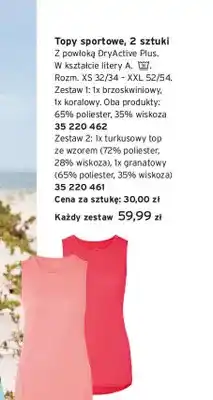 Tchibo Topy sportowe 2-pak zestaw 1 oferta