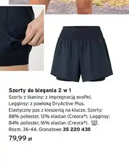 Tchibo Szorty do biegania 2 w 1 oferta