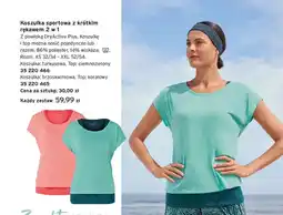 Tchibo Koszulka sportowa z krótkim rękawem 2 w 1 turkusowa oferta