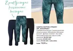 Tchibo Legginsy sportowe 3/4 ActivePower ciemnozielono-turkusowe oferta