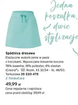 Tchibo Spódnica dresowa turkusowa Tchibo oferta