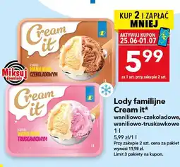 Lewiatan Lody familijne Cream it waniliowo-czekoladowe oferta