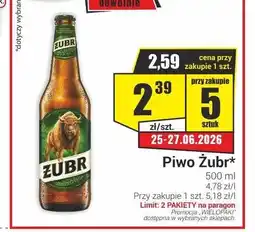 Delikatesy Sezam Piwo Żubr oferta