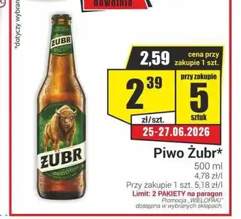 Delikatesy Sezam Piwo Żubr oferta