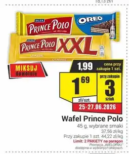 Delikatesy Sezam Wafel Prince Polo Oreo XXL oferta